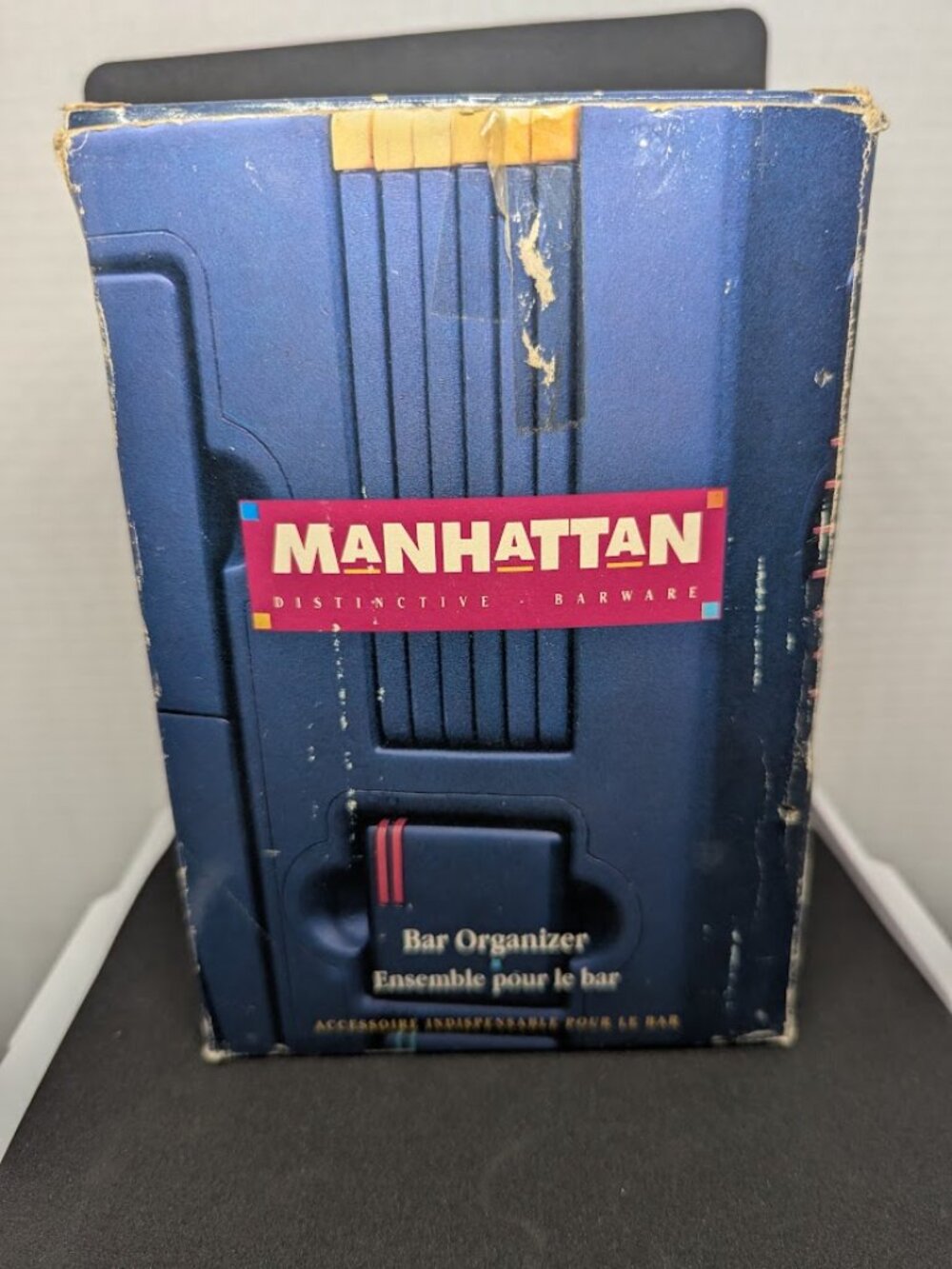 Vintage Manhatten bar organizer utensils